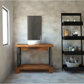 Resim deryawood Raweyn Masif Ahşap Vento Banyo Dolabı 