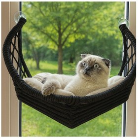 Resim Hilal Kedi Cam Yatağı & Cam Askılı Vantuzlu Kedi Yatağı 