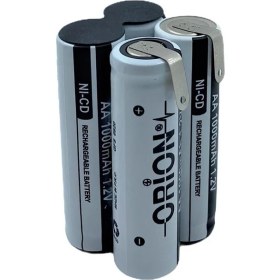 Resim 4.8V 1000MAH Ni-Cd Aa Şarjlı Vidalama Pili Kalem Pil Boyutunda 