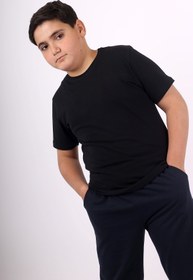 Resim COSBA kids wear Unisex 1 Adet Düz Jogger Eşofman Altı Ve 1 Adet Düz Pamuklu Basic T-shirt 