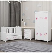 Resim Elegant Yıldız 3 Bebek Odası Takımı - Prenses Beyaz 