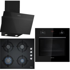 Resim Siemens Siyah 3 Lü Ankastre Set 184 ( HB012FBB1T - EO6C6PB11O - LC63KPJ60T (61T)) 