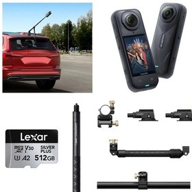 Resim Insta360 X5 Aksiyon Kamerası - Racing Araç Kit 128 Gb Micro Sd 