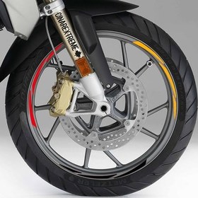 Resim Germany Desing Siyah Kırmızı Sarı Almanya Jant Şeridi Sticker 
