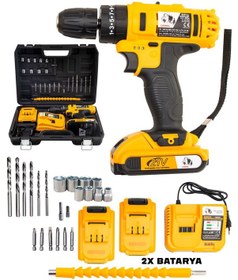 Resim Lionel MUR-9014 Darbeli 30 Parça Kızaklı Şarjlı Matkap Seti 