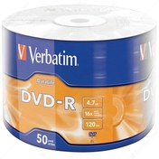 Resim VERBATİM DVD-R 4.7GB 16X 120DK 50Lİ PAKET FİYAT 