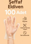 Resim Owersea Şeffaf Eldiven Poşet Eldiven 1 Paket 100 Adet 