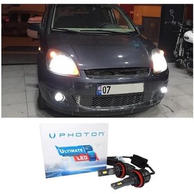 Resim Ford Fiesta Mk5 Led Xenon Sis Farı Ampulü H11 Ultimate 9500 Lumens Yeni Seri Beyaz 2001-2008 