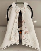 Resim kalbimbaby % 100 Pamuk Muslin Ve Pike Puset Örtüsü (TEK) 