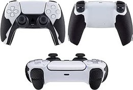 Resim eXtremeRate PlayVital Grip Sticker für ps5 Anti-Rutsche Professionale strukturierte Gummipads Griffpolster Aufkleber Skin für Playstation 5 Controller(Mecha Edition-Schwarz) 