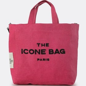 Resim Icone Fuşya The Icone Bag Paris İşlemeli Tote Kadın Kol Çantası Ve Omuz Çantası Fuşya 
