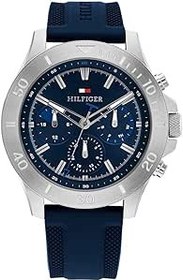 Resim TOMMY HILFIGER ERKEK LACİVERT DİAL LACİVERT SİLİKON KAYIŞ SAATİ - 1792112, Lacivert: lacivert 