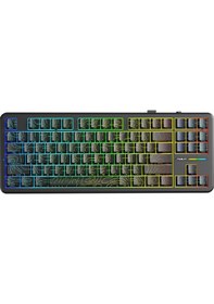 Resim Aula F87 Pro Mekanik Rgb Tkl Kayhua İntelligent Switch Kablosuz Makrolu Hot Swap Klavye Desenli Siyah 