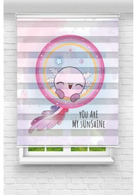 Resim Perdecizade Enxboy Sevimli Dost Dijital Baskılı Zebra Perde-cocuk Odası-stor Perde Pz-2525 Renkli 