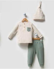 Resim By Bubbles Unisex Bebek Fil Desenli İkili Takım Yeşil 