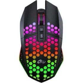 Resim Azemax Kablosuz Oyuncu Mouse Rgb LED 2.4g 8 Buton 1600DPİ Şarj Edilebilir 
