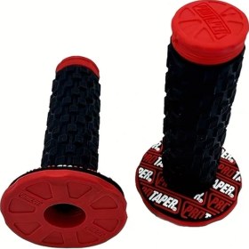 Resim Cloudstore Kırmızı Sentetik Kauçuk Off-road Mx Dirt Bike Yastık Topu Tutma Sapı Kavrama 