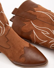 Resim MS SUGAR SHOES Sugar Kadın Acı Kahve Nakışlı Kovboy Western Dallas Çizme 