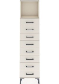 Resim Arges Dolap Tek Raflı 8 Çekmeceli 44x30x182 Aytaşı-aytaşı Aytaşı 