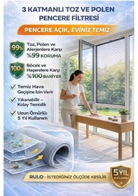 Resim Respilon- Odera Yeni Nesil Sineklik - 70x140cm - 3 Katmanlı Toz Polen Alerjen Pencere Filtresi diğer 