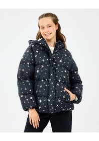 Resim Skechers G Puffer Jacket Büyük Kız Çocuk Siyah Mont Sk2520052-1602 Siyah 