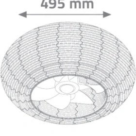 Resim Vanti 15W 4XE27 Hasır Avizeli Kumandalı Tavan Vantilatörü KCF300 