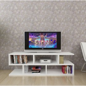 Resim Moonlife Kelebek Tv Sehpası Beyaz 