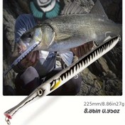 Resim WTD Balıkçılık Kalem Yem - 22.05cm/23g & 26.92cm/27g Çift Yüzeyde/Yüzmez Sert Yem ile Üçlü Kanca, Dalga Gezme Tasarımı Bas, Alabalık ve Levrek için - Tatlısu Tuzlu Su Av Yemleri, Gerçekçi Balık Yemi, Düzgün Silindirik Gövde 