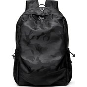 Resim Fochsia Kamufle Siyah Huabups Hafif Katlanır Sırt Çantası - Büyük Kapasite, Usb Şarj, Okul Seyahat Kamuflaj Siyah 