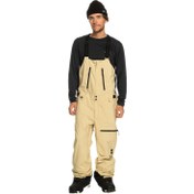 Resim Quiksilver Altostratus Stret Gore-tex Bib Erkek Bej Snowboard Pantolonu 