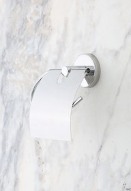 Resim MultiStore Krom Geniş Kapaklı Tuvalet Kağıtlığı Wc Kağıtlık Tuvalet Kağıdı Askısı 