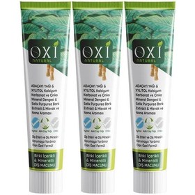 Resim Oxi Natural Bitki İçerikli Mineralli Diş Macunu 75 Ml. 3'lü Paket Temel Bakım 