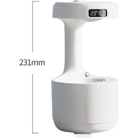 Resim 600ML Nemlendirici Ev Anti-Yerçekimi Su Damlacıkları Ultrasonik Serin Sis Maker Yatak Odası Ofisi Için LED Ekranlı (Yurt Dışından) 