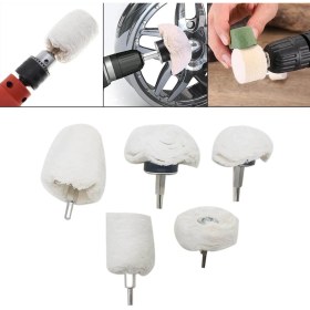 Resim Parlatma Bezi Tekerlek Seti, Pamuk Çeşitli Şekillerde Dayanıklı, Metal, Ayna, Paslanmaz Çelik, Seramik, Cam Için Beyaz Takı Cilalama Tekerleği (Yurt Dışından) 