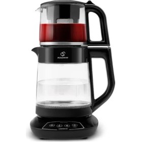 Resim Çaysever 3 In 1 Konuşan Cam Çay Makinesi Su Isıtıcı ve Mama Suyu Hazırlama 1700W Black 