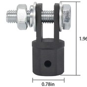 Resim Novahub 1/2 İnç Krom Vanadyum Çelik Delikli Kriko Adaptörü, Siyah, 100g, Uygun Yuva Çapları 