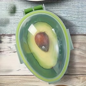 Resim Yeniden Kullanılabilir Avokado Saklama Kabı - Plastik Kapaklı Taze Pod Avokado İçin, Çok Amaçlı, Bulaşık Makinesinde Yıkanabilir, Dikdörtgen Şekil, Elektrik Gerektirmez 
