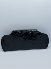 Resim sorte store Hakiki Deri Baskılı Siyah El Yapımı Handmade Gözlük Kılıfı 