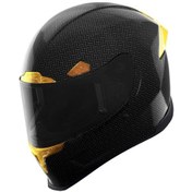 Resim Icon Airframe Pro Carbon 4tress Kapalı Motosiklet Kaskı Siyah Altın 