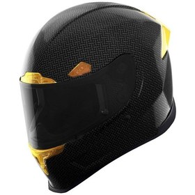 Resim Icon Airframe Pro Carbon 4tress Kapalı Motosiklet Kaskı Siyah Altın 