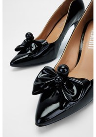 Resim Valmenti Nozario Kadın Siyah Rugan Hakiki Deri Topuklu Ayakkabı 248 23133 Bn Ayk Y23 Siyah 