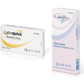 Resim Laboquıck Ovulasyon Test 2 Test + Surelab Ultra Erken Gebelik 1 Test 