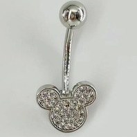 Resim Mepa Mickey Mouse Detaylı Göbek Piercing - Pg0063 Najmaddin Altın 