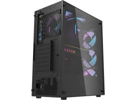 Resim AIGO DK352 AT-650W 80+ Bronze USB3.0 4×12CM Fan Temperli Cam Siyah E-ATX Kasa 