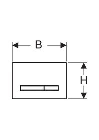 Resim Geberıt Sıgma Kumanda Kapagı Cıft Basmalı Sıyah 115.788.dw.2 Siyah 