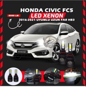 Resim Honda Civic Fc5 2016-2021 Uzun Far Uyumlu Şimşek Etkili Led Xenon Light Series Hb3 