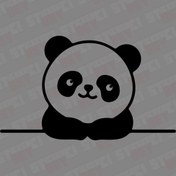 Resim STİCKERCI BEY Sevimli Panda Bagajdan Bakan Adam Sticker Etiket Folyo Kesim Kaplama Modifiye Aksesuarı 