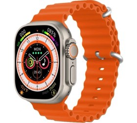 Resim Pazariz Gs8 Watch 8 Ultra Akıllı Saat Turuncu Watch Inc Beyaz Pro5 Benzeri Bluetooth Kulaklık Hediye 