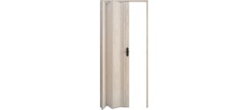 Resim Faran Dekorasyon 130 x 215 Akçaağaç Renk Camsız Pvc Akordiyon Katlanır Kapı - Frnakmodel-21 