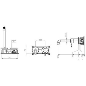 Resim Teska Atlas Ankastre Lavabo Bataryası Krom 